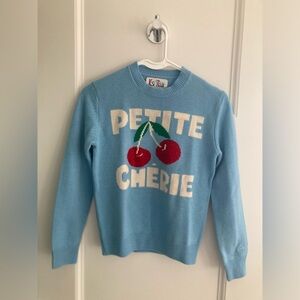 Blue Sweater with Cherry Design